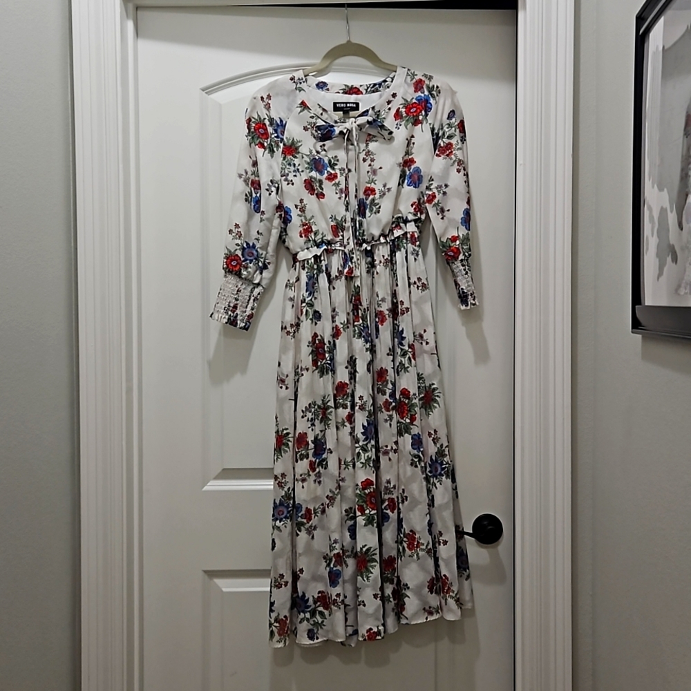 ASOS Vero Moda Floral Midi Dress with Bow